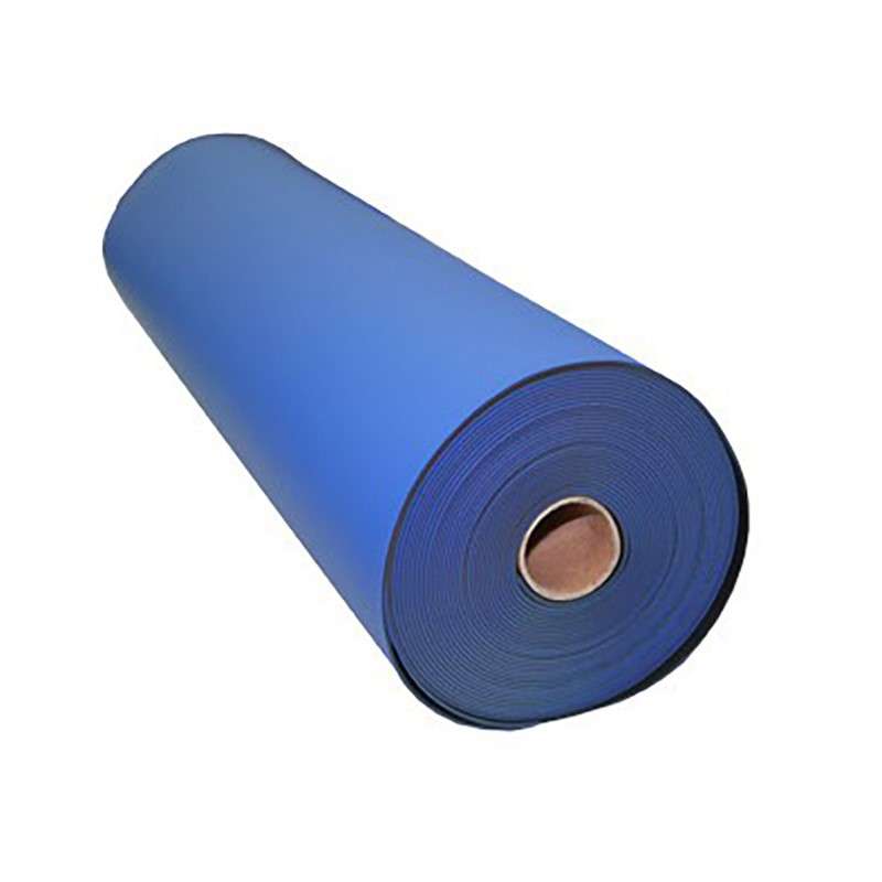 Rubber Table Mat, Textured, 36in x 40ft x .080in, Royal Blue, Roll