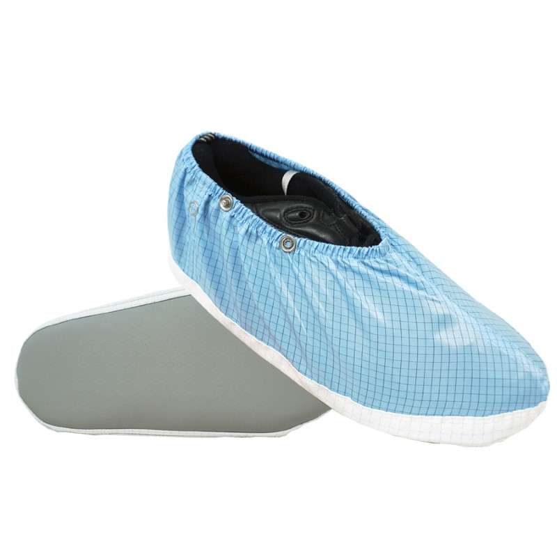 Washable Cleanroom Shoe Cover, Light Blue, X-Small, Pair, ESD-Safe