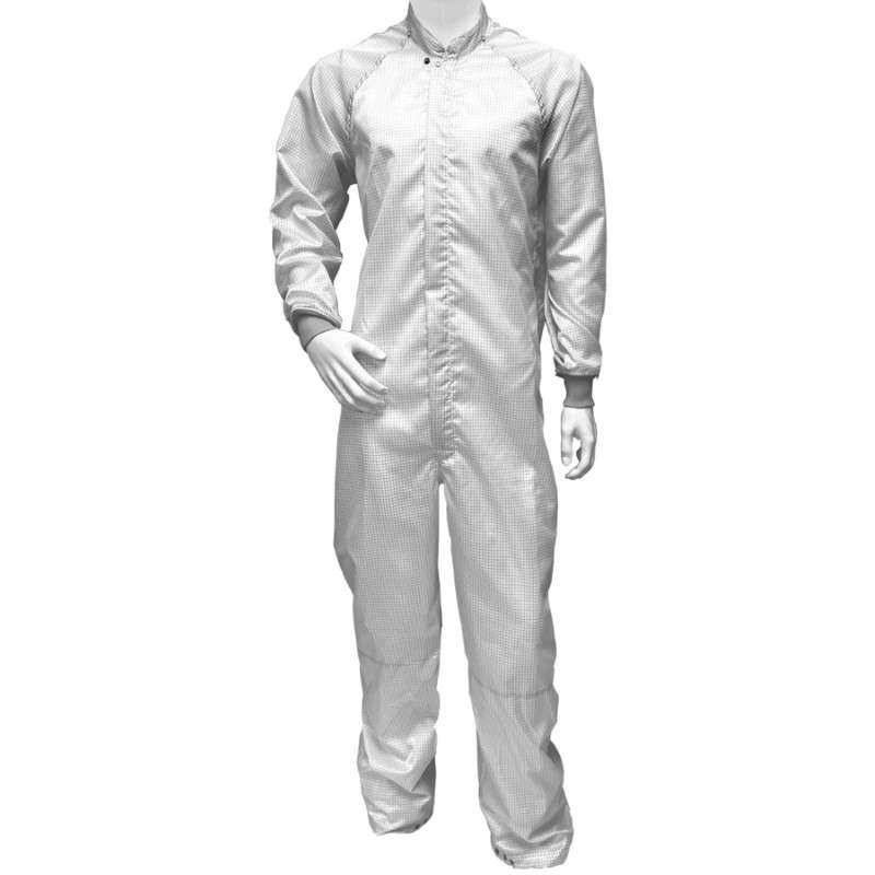 Cleanroom Coverall, White, 4X-Large, ESD-Safe