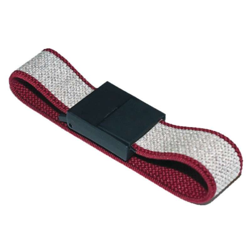 Wrist Strap Only, 4mm Snap, Hypoallergenic, Polyester, Red/Maroon