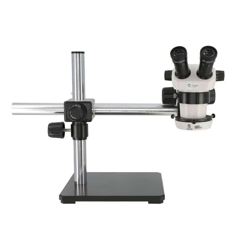 S-Z Series Binocular Microscope 20mm, Single Boom, LED-3000 Ring Light