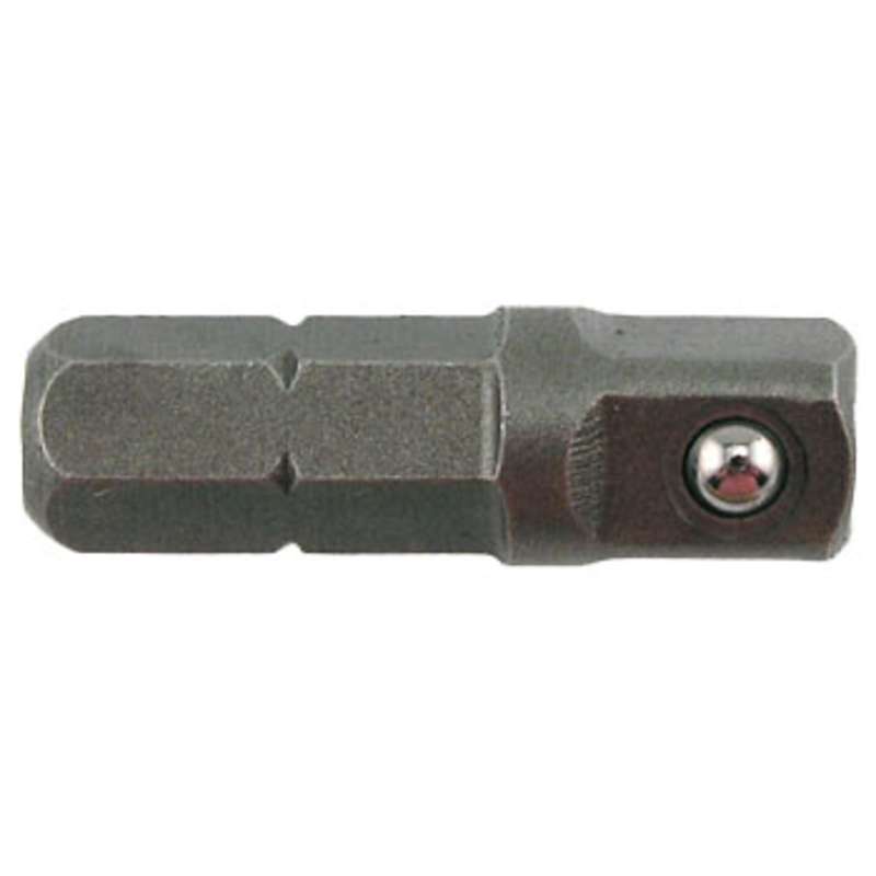 Square Driver Adapter Head, 1/4" Male Hex Drive to 1/4" Male Square Drive