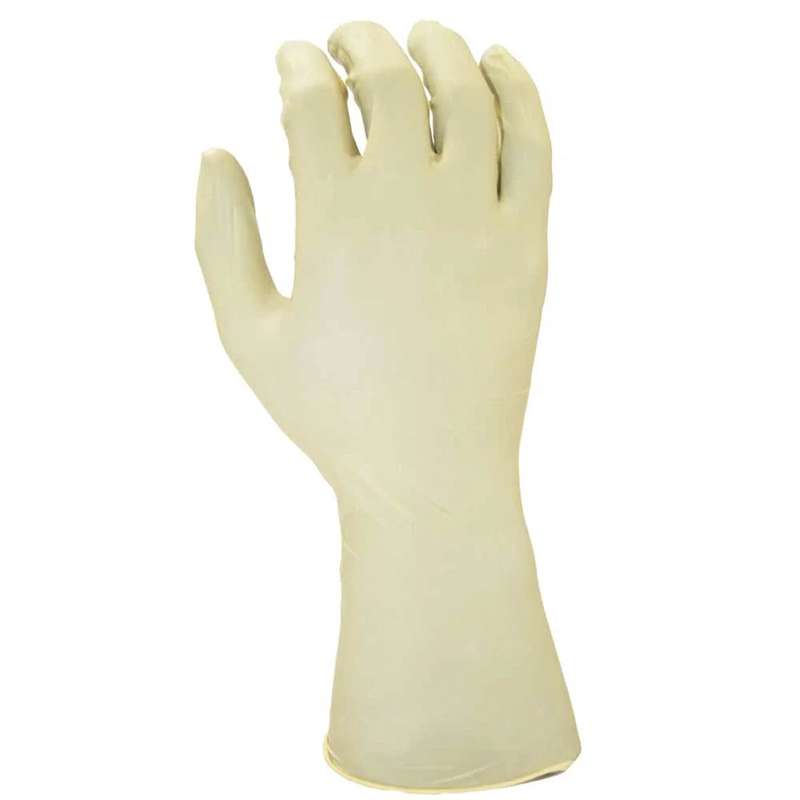 Micro Tek® Cleanroom 5mil Powder-Free Textured 12" Latex Gloves, Natural White, Medium, 100 per Package