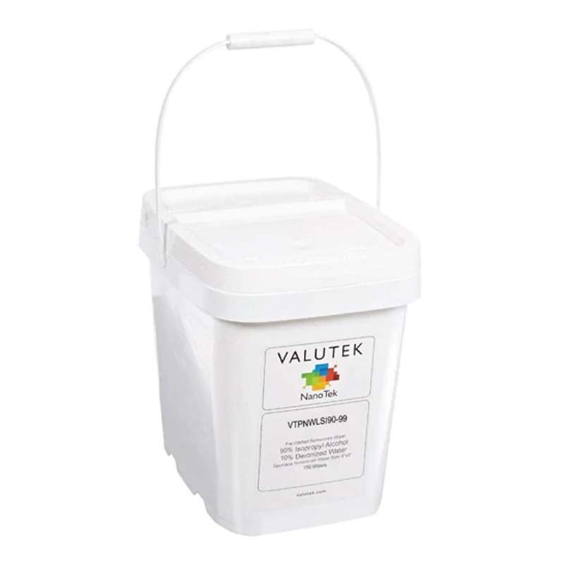 Pre-Wetted Wipers 90% IPA / 10% DI H20, Polyester, Laser Seal, 9 x 9in Refill , 150 per Bag, 4 Bags per Case