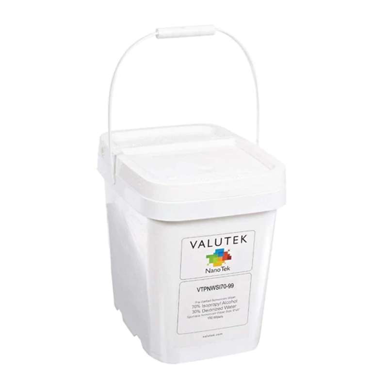 Pre-Wetted Wipers 50% IPA / 50% DI H20, Polyester, Pressure Heat Ultrasonic Seal, 9 x 9in Refill, 150 per Bag, 4 Bags per Case