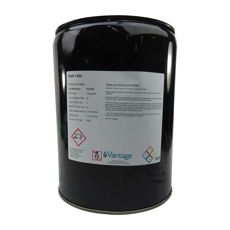 B&B 1995, Gelled Aircraft Exterior Cleaner for Wheel Wells, Wing Butts, Undercarriage, 5 gal pail