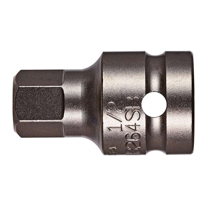 Hex 6Mm Socket Bit X 1-1/2" - 1/2 Sq Dr