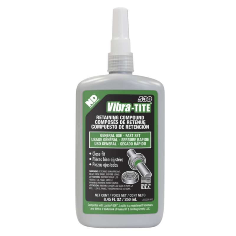 Vibra-Tite™, Retaining Compounds, General Purpose, Green, 250ml/Bottle