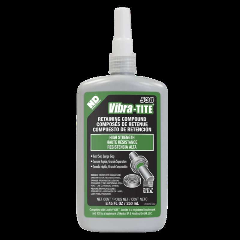 Vibra-Tite™, Retaining Compounds, High Strength, Green, 250ml/Bottle