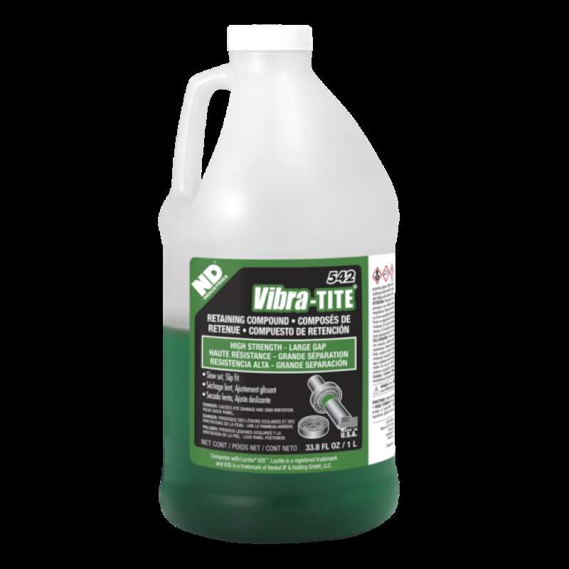 Vibra-Tite™, Retaining Compounds, High Strength, Large Gap, Green, 1 Liter
