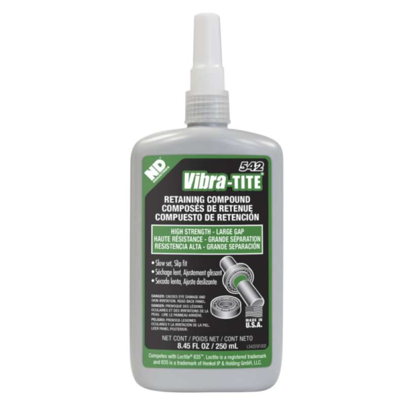 Vibra-Tite™, Retaining Compounds, High Strength, Green, Large Gap, 250ml/Bottle