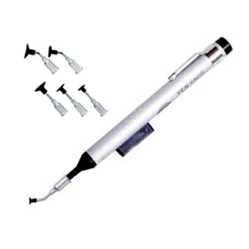ESD-Safe PEN-VAC Vacuum Pen Kit with 6 Probes and Dissipative Cups, 5-3/4" Long