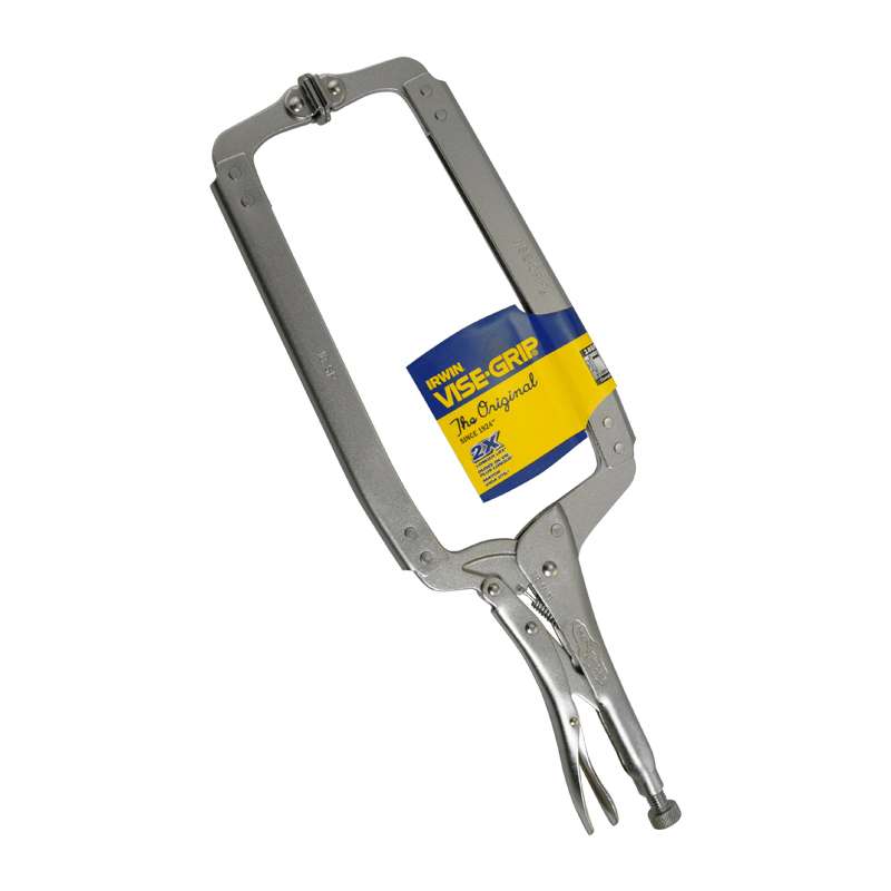 Locking C-Clamp with Swivel Pads 18" L