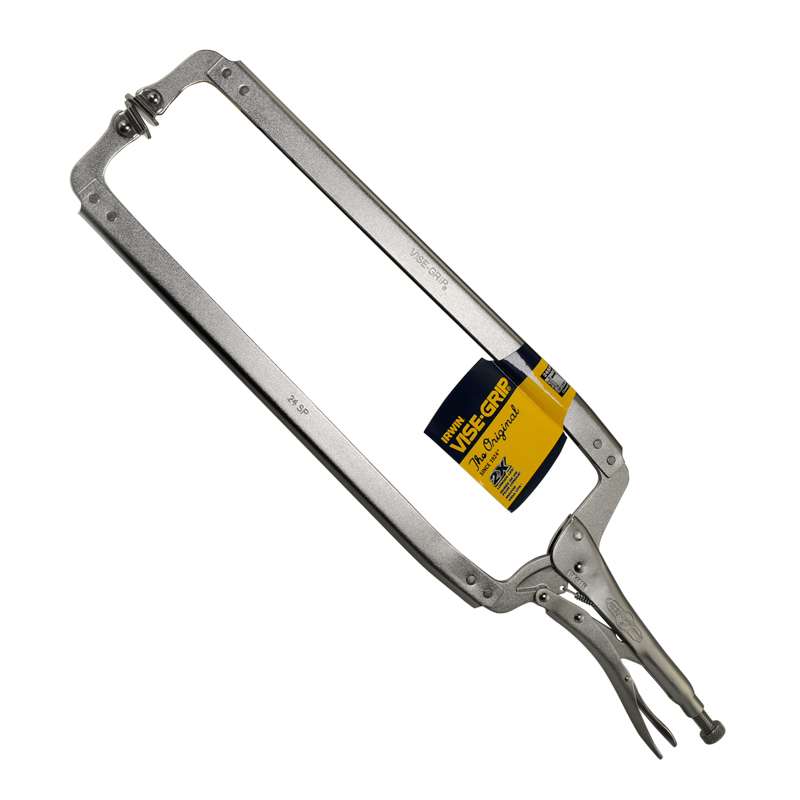 Locking C-Clamp Vise-Grip with Swivel Pads 24" L