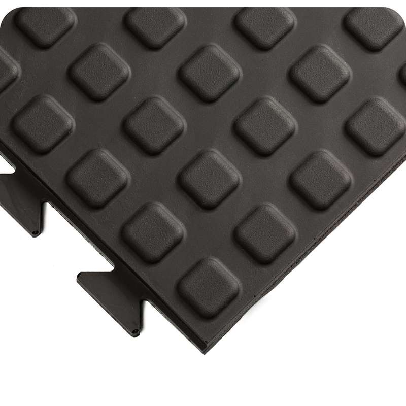 Rejuvenator® Connect Interlocking 2 x 39" Urethane Black Beveled Female Edging that Snaps over Tile