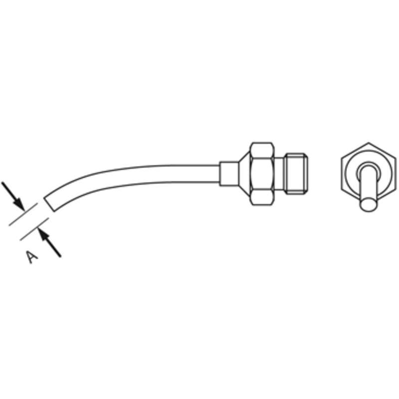 Round Long Bent Nozzle 2mm for HAP1 and HAP200 Hot Air Tools
