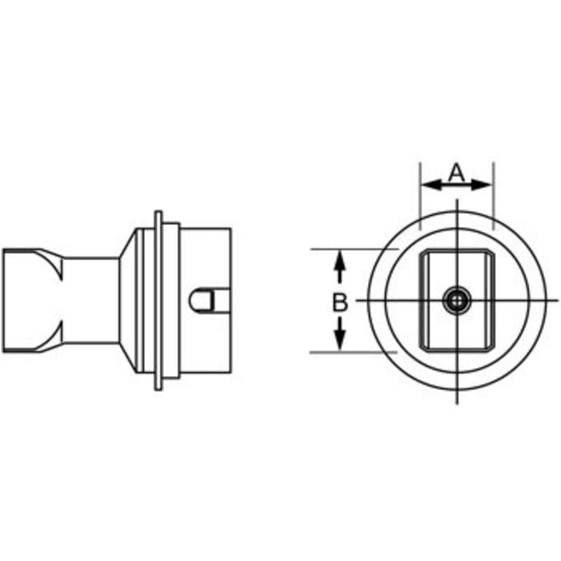 Interchangeable Hot Air 4-Sided Nozzle for WHA900 and WHA3000P Stations, 18mm