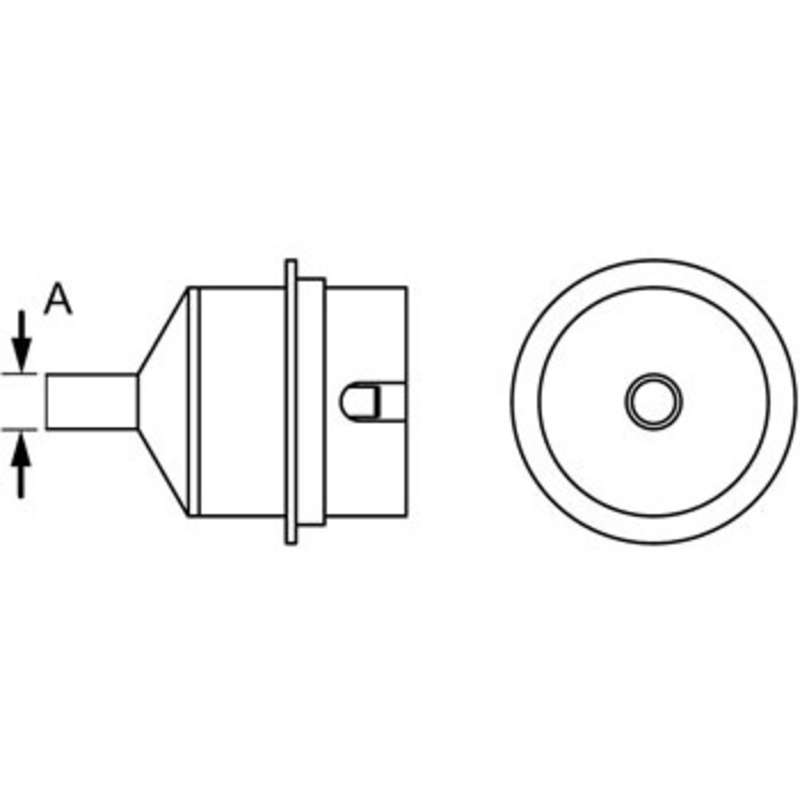 Interchangeable Hot Air Round Nozzle for HAP2 and HAP3 Hot Irons, 4mm