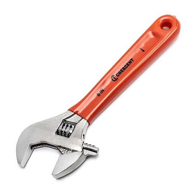 Adjustable Wrench with Cushion Grip, 6in Over-All-Length, Chrome Finish