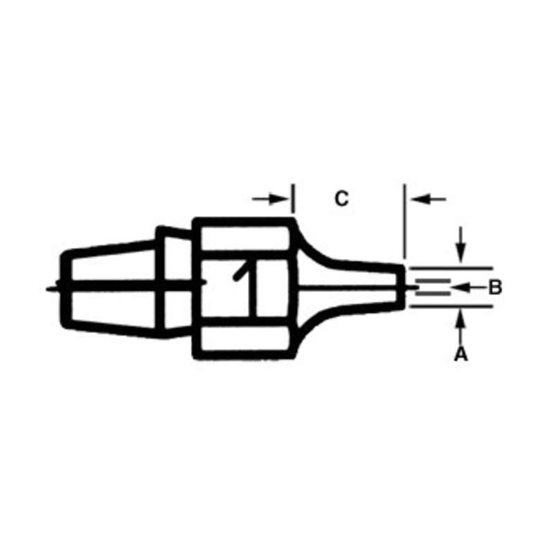 Threadless Eccentric Tiplet for Desoldering Tool DXV80, 2.49mm