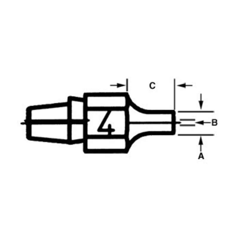 Threadless Eccentric Tiplet for Desoldering Tool DXV80, 3.30mm