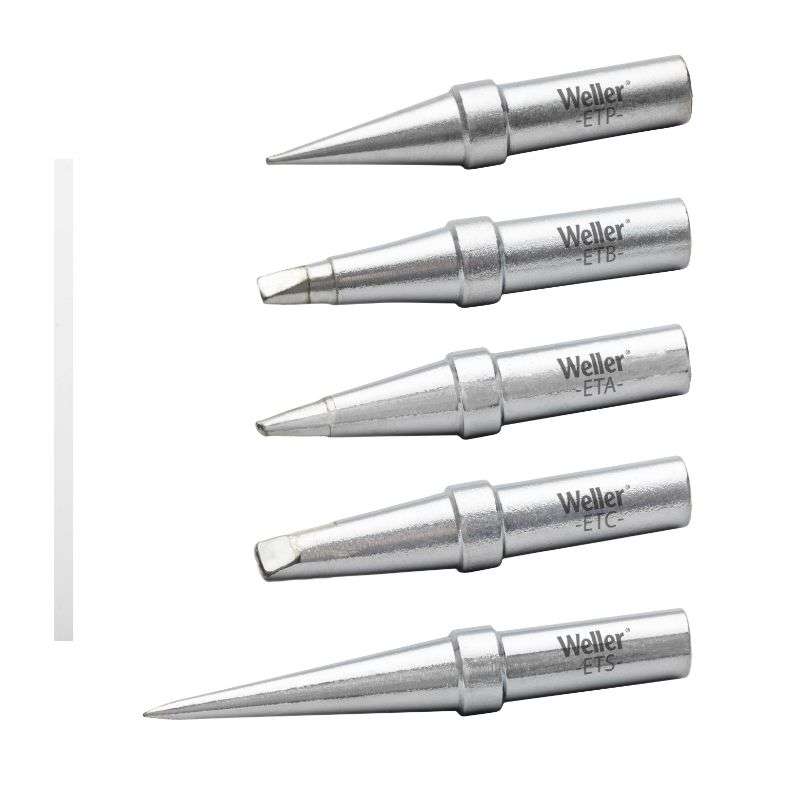 Weller ET Soldering Tip Set, ETA, ETC, ETB, ETP, TETS, 5 Per Package