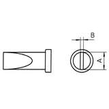 LTD Chisel Solder Tip for WSP80 Iron, .181" x .031" redirect to product page