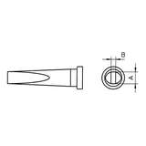 LT Series Chisel Solder Tip for WSP80 Iron, .126" x .047" redirect to product page