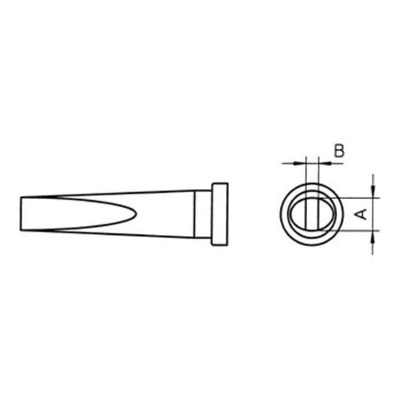 LT Series Chisel Solder Tip for WSP80 Iron, .126" x .047"