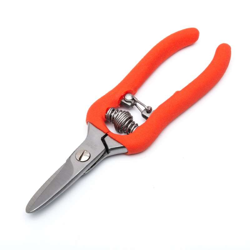 Snips with Pointed Tip, Coil Spring and Plastic Coated Cushion Grips, 6-1/2"