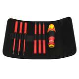 Kraftform Kompakt® Insulated VDE Bit Holder, Voltage Tester, and Blades with Belt Pouch, 7 Pieces redirect to product page