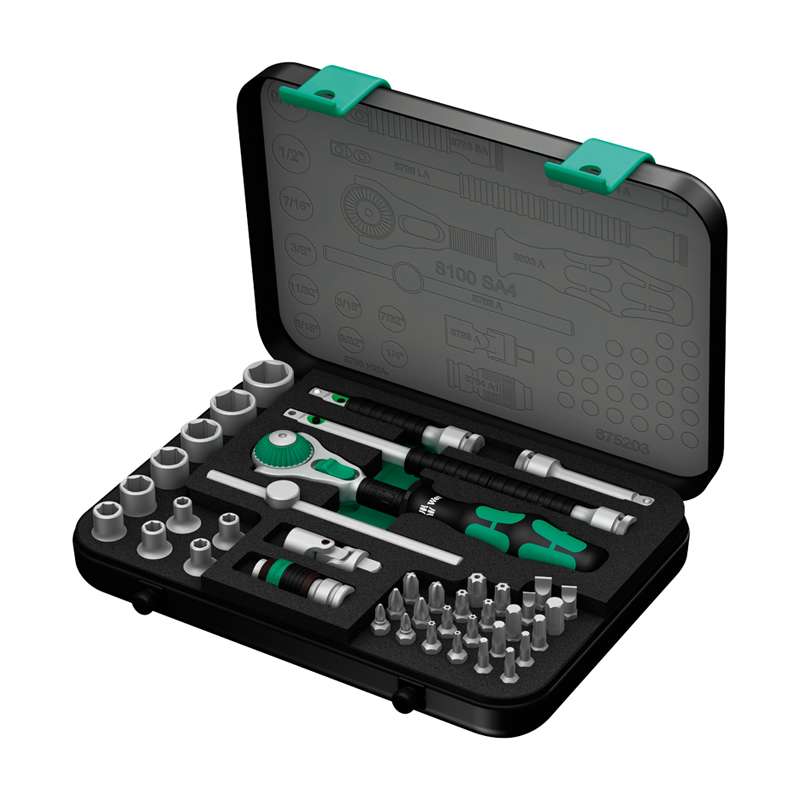 Zyklop® Premium 1/4" Drive SAE Socket Set, 41 Pieces