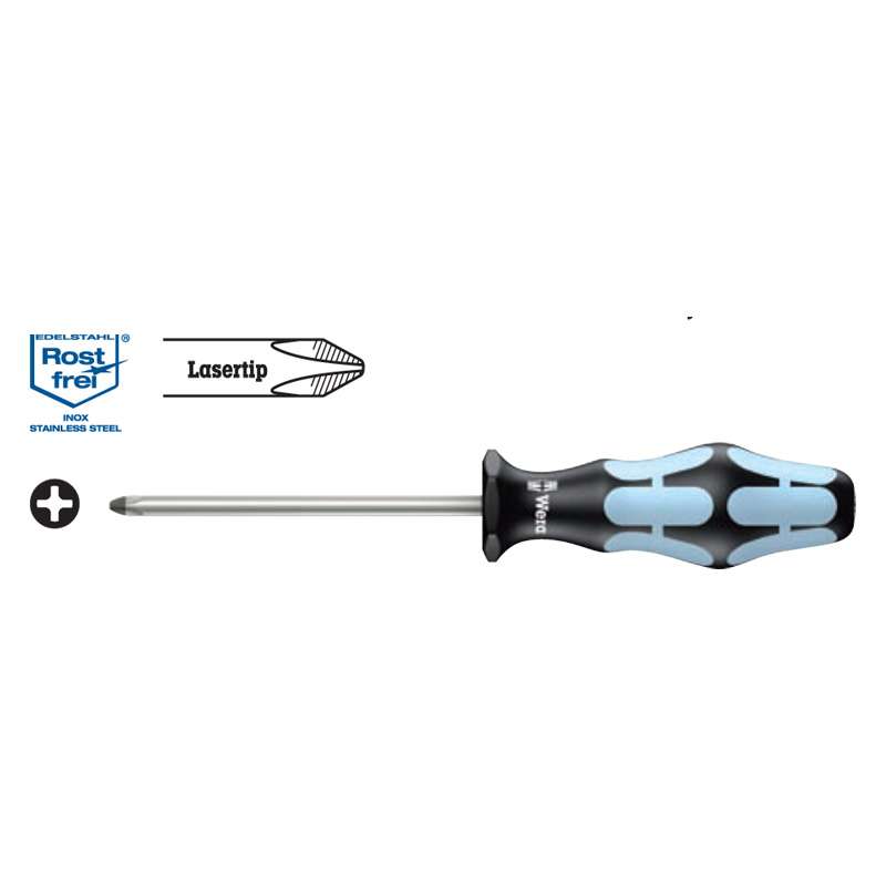 Kraftform® Phillips Screwdriver with Stainless Steel Blade, #0 x 5-1/2" Long