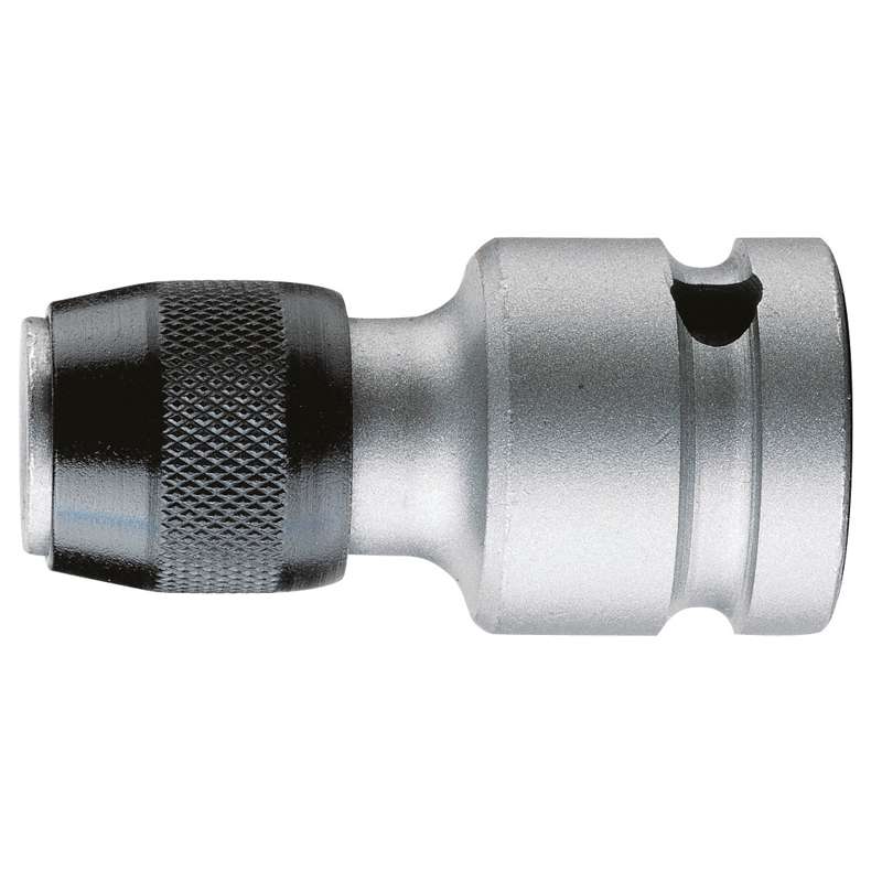 Chuck Style Bit Holder Adapter for 3/8" Female Square Drive, 1/4 x 1-3/4" Long
