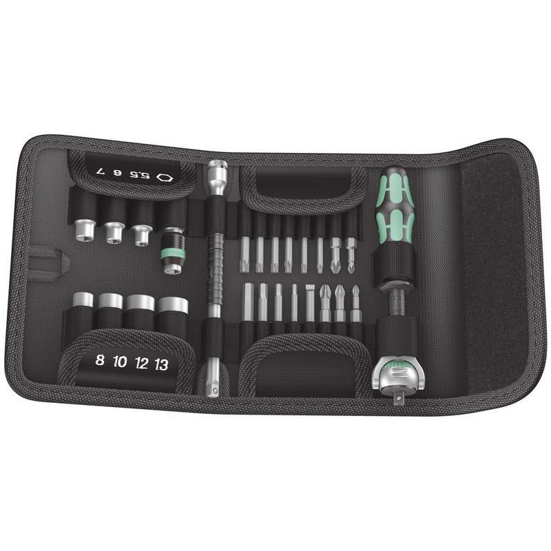 Kraftform Kompakt Zyklop® Ratcheting Screwdriver Set with 1/4" Hex Drive, 26 Pieces