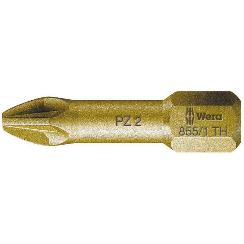 855/1 Series Torsion Pozidriv Head Insert H Bit for 1/4" Hex Drive, #3 x 1" Long