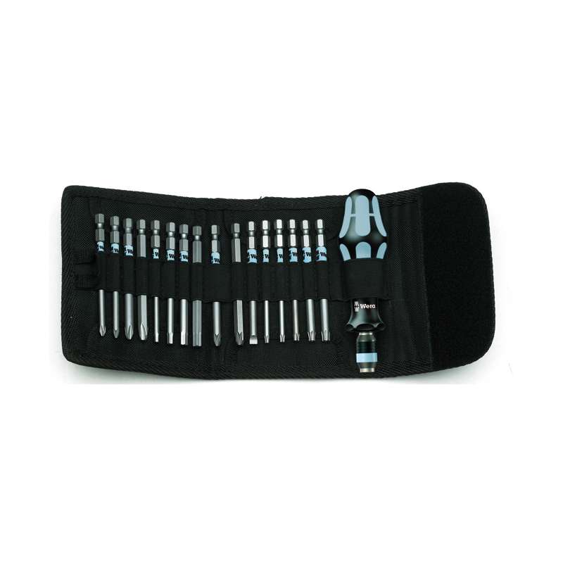 60 Series Kraftform Kompakt® Stainless Steel Bit Set with Handle, 17 Pieces