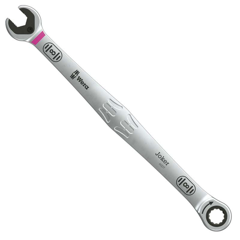 SB Ring Ratchet Spanner, Joker, Long Design, Wrench 8x6x21x180mm, Ratchet 7x18mm