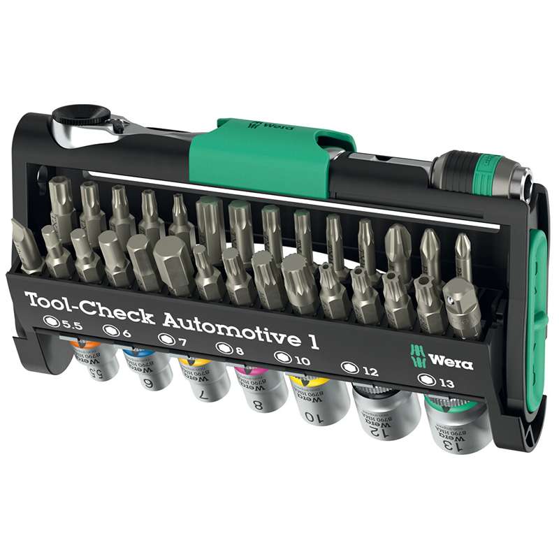 Tool-Check Automotive, 1/4" Bit Ratchet, 1/4" Sockets, Rapidaptor Holder, 39 pcs.