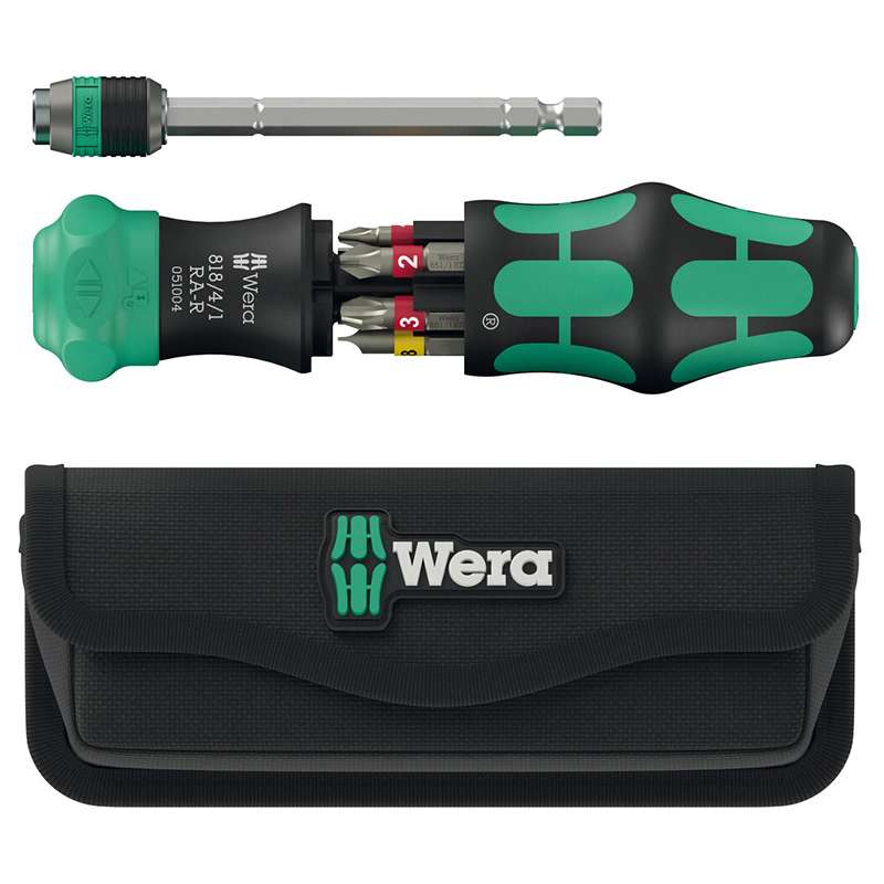 RA-R with Textile Pouch, Screwdriver with Bit Set, BiTorsion Bits, 6 pcs.
