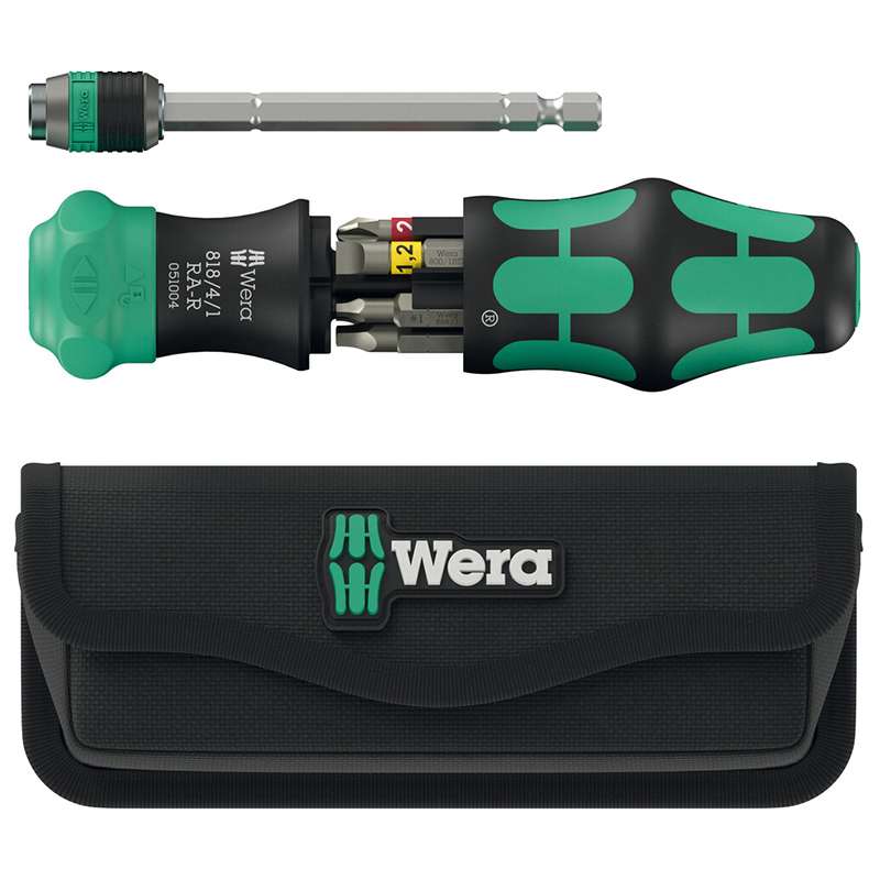 RA-R with Textile Pouch, Screwdriver with Bit Set, BiTorsion Bits, 6 pcs.