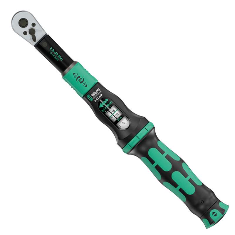 Torque Wrench, Adjustable, Reversible Ratchet, Clockwise Torque Operation, 2.5-25 Nm