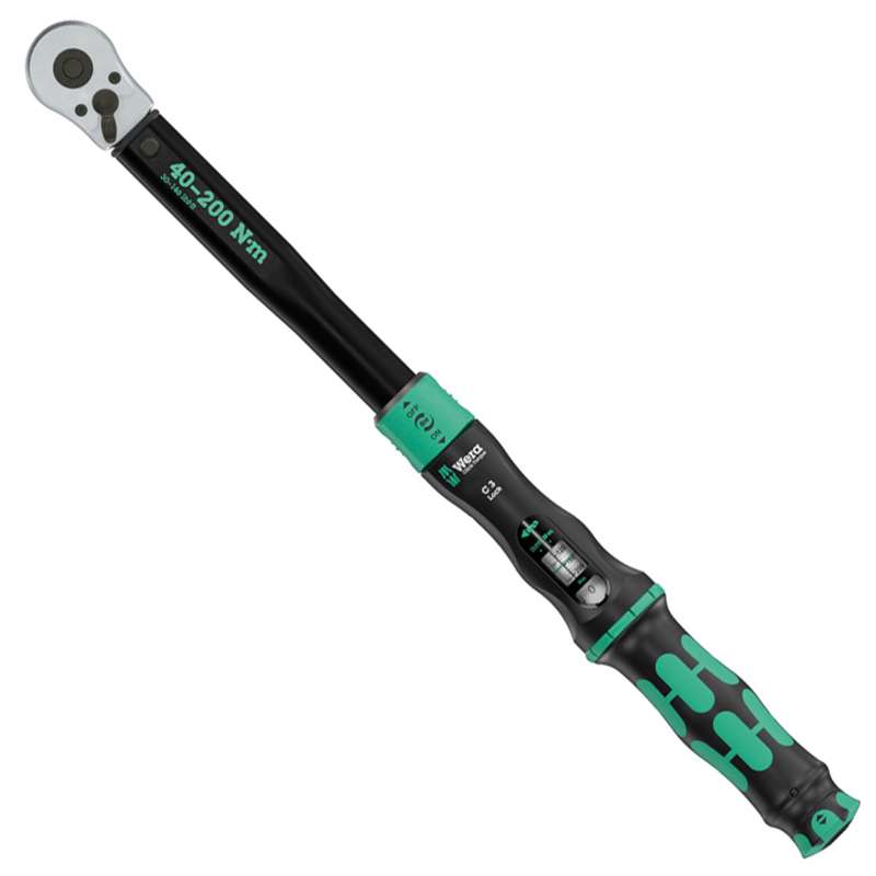 Torque Wrench, Adjustable, Reversible Ratchet, Torque Lock Function, 40-200 Nm
