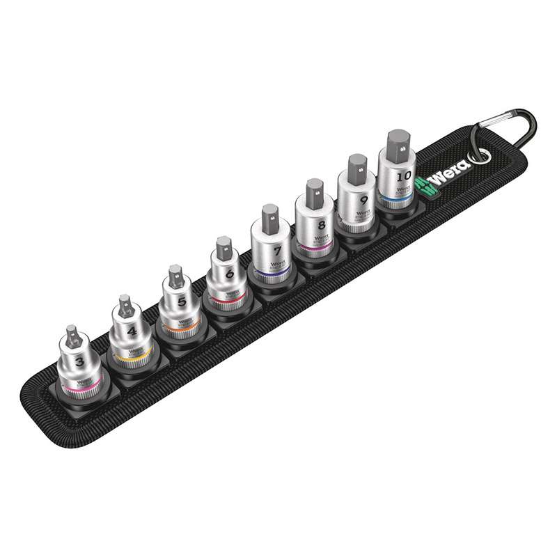 Belt B 2 Zyklop In-Hex-Plus Bit Socket Set, Hold Function, 3/8" Drive, 8 Pieces