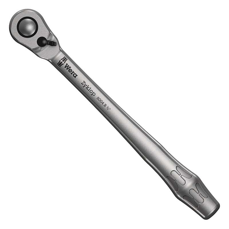 Metal Ratchet, 8004 B, Zyklop, Extremely Slim, Long Switch Lever, 3/8in, 222mm