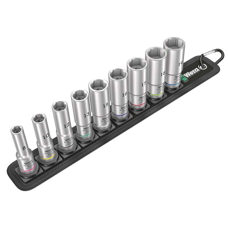 Belt B Deep 1 Socket Set, 3/8" Drive, 9 Pieces