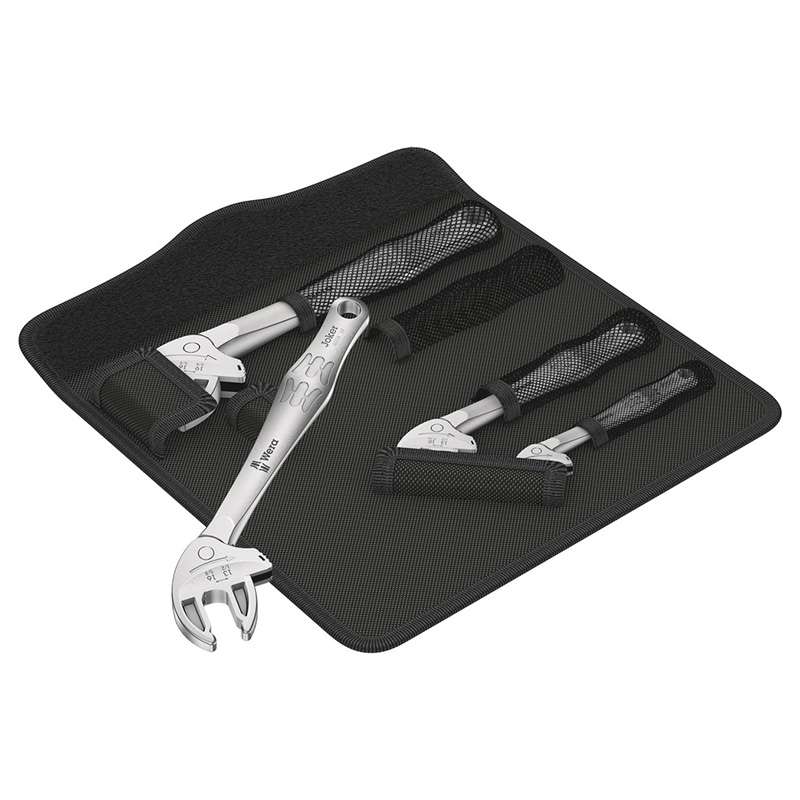 Self-Setting Spanner Set, 6004 Joker, Self Adjusting, 7-19 Wrench Size, 4 Pieces