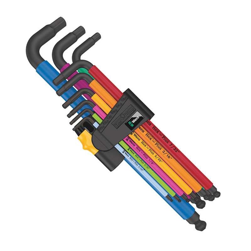 950/9 Hex-Plus Multicolour Imperial 2 L-key Set, Imperial, Blacklaser, 9 Pieces