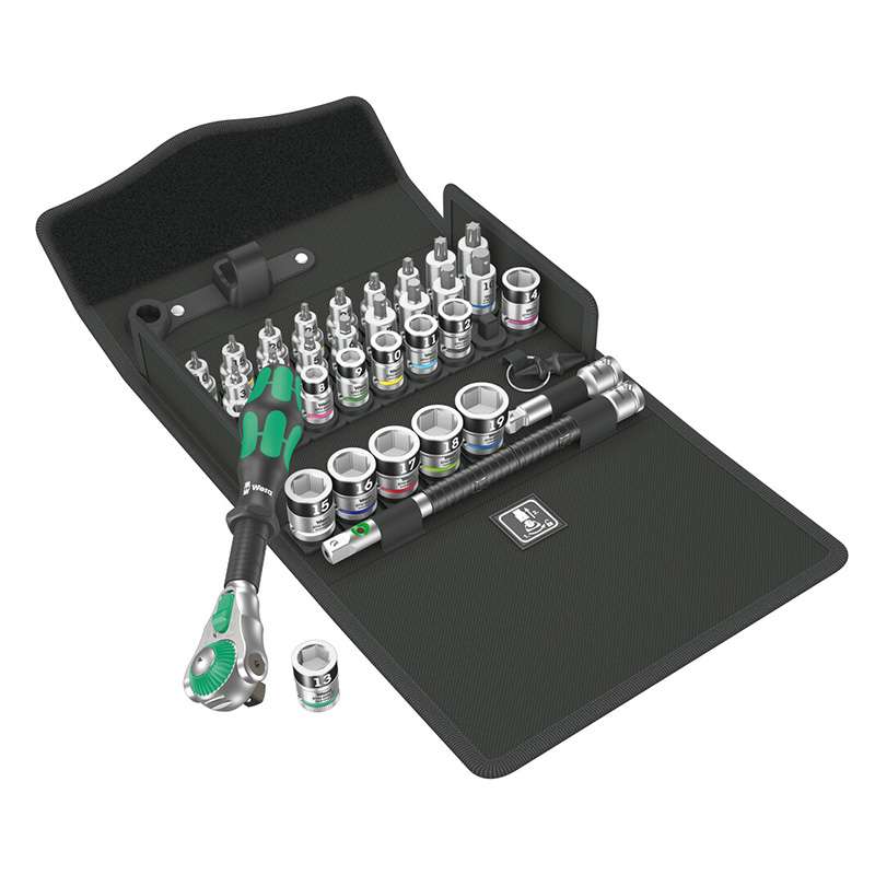 8100 SB All-In Zyklop Speed Ratchet Set, 3/8" Drive, 35 Pieces