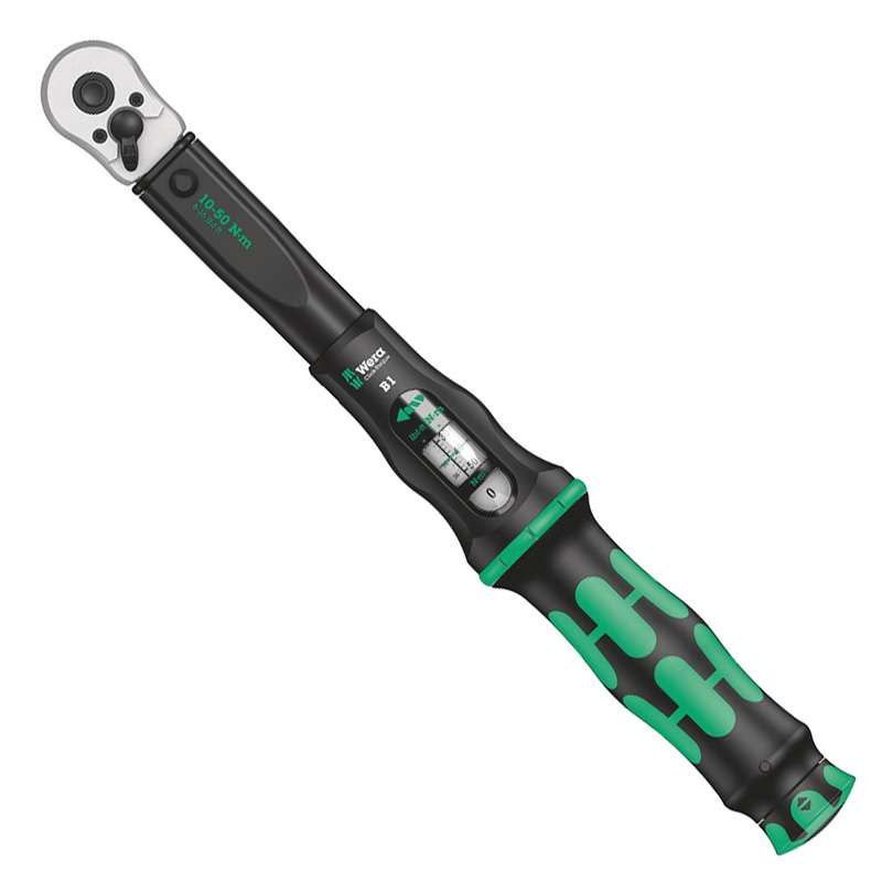 Torque Wrench with Reversible Ratchet, Click-Torque B 1, 3/8" x 10-50 Nm